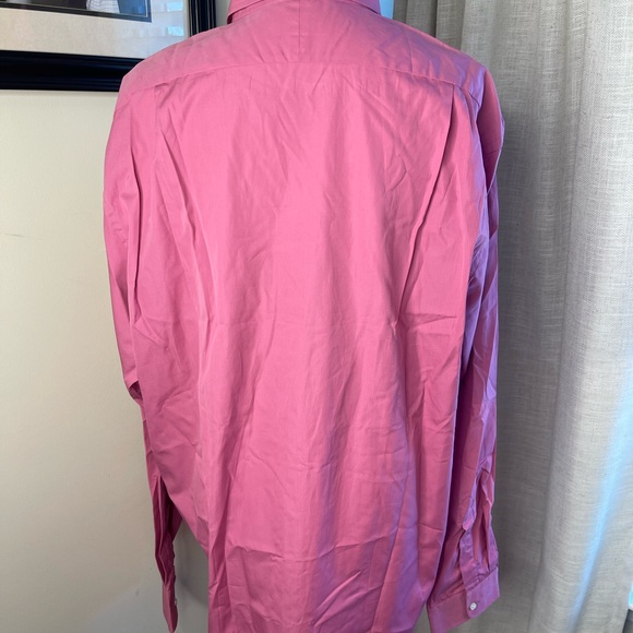 RALPH LAUREN PINK/FUSHIA PURPLE LABEL ITALY COTTON DRESS SHIRT S 18 - Picture 3 of 13